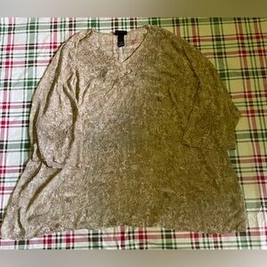 Maggie Barnes Women’s Blouse Size 5X 34/36W beige